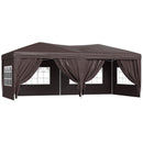 Large Brown Outdoor Pop Up Gazebo