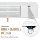 White TV Cabinet With 2 Drawers and Shelves