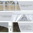 White Gazebo With Powder-Coated Steel Frame