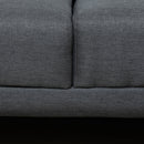 Dark Grey 3 Seater L-Shaped Sofa With Adjustable Headrest