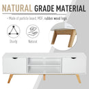 White TV Cabinet With 2 Drawers and Shelves