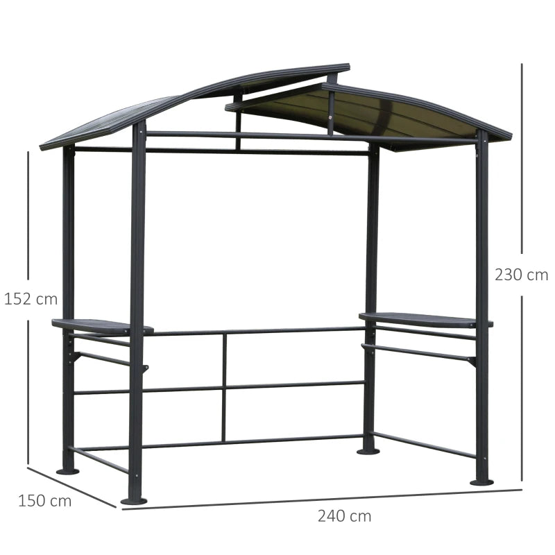 UV Protected Steel Frame BBQ Gazebo