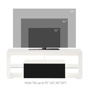 Kingley Gloss White TV Stand With Storage