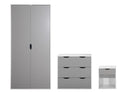 Alton 3 Piece Bedroom Set (2 Door Wardrobe, 3 Drawer Chest, 1 Drawer Bedside) 