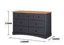 Carden 3 Piece Bedroom Set 7 Drawer 