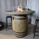 Elementi Lafite Barrel Bar Table Gas Fire Pit - Gas Fire Pit Table