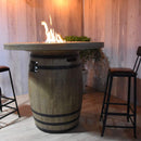 Elementi Lafite Barrel Bar Table Gas Fire Pit - Gas Fire Pit Table