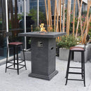 Elementi Montreal Bar Table Gas Fire Pit - Gas Fire Pit Table