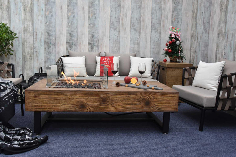Elementi Naples Gas Fire Pit Table - Gas Fire Pit Table