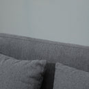 Grey Fabric 2 Seater Sofa