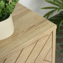 Light Oak TV Unit with Patterned Design