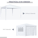 White Gazebo With Powder-Coated Steel Frame