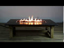 Brown Gas Fire Coffee Table