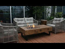 Naples Collection Rectangle Gas Fire Pit Table