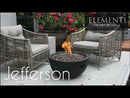 Jefferson Round Gas Fire Pit Table Bowl