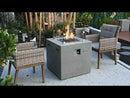 Black Square Gas Fire Pit Table