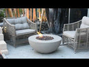 Elementi Roca Round grey Gas Fire Pit Table