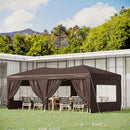 Large Brown Outdoor Pop Up Gazebo
