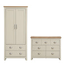Lisbon 2 Piece Set (2 Door Wardrobe, 3+4 Chest) - Bedroom Sets