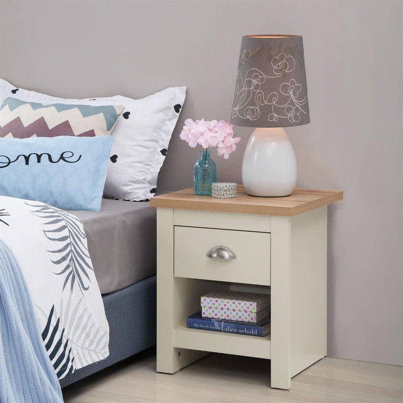 Lisbon 2 Piece Set (3 Door Wardrobe, 1 Drw Bedside) - Bedroom Sets