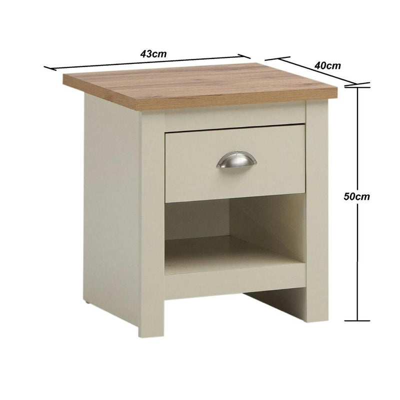 Lisbon 2 Piece Set (3 Door Wardrobe, 1 Drw Bedside) - Bedroom Sets
