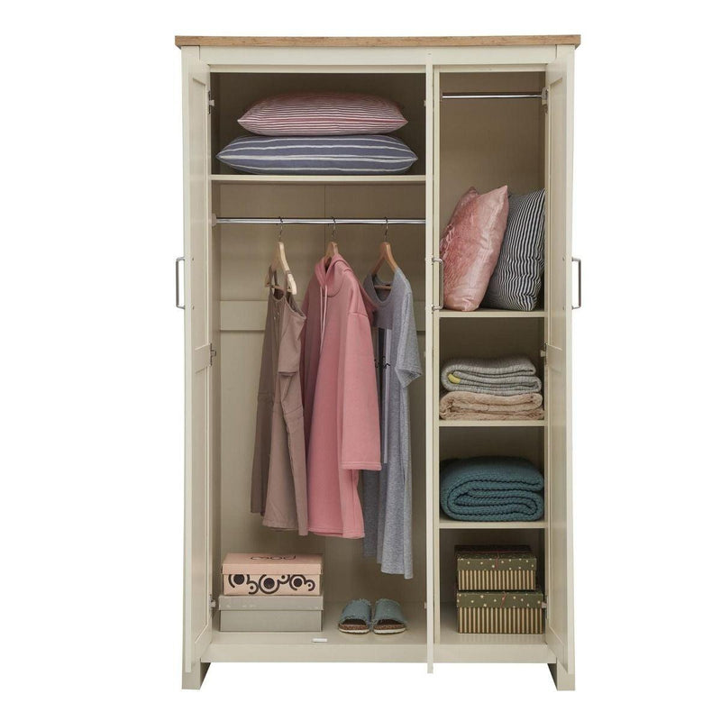 Lisbon 2 Piece Set (3 Door Wardrobe, 1 Drw Bedside) - Bedroom Sets