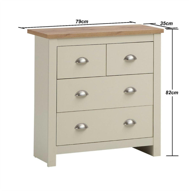 Lisbon 2 Piece Set (3 Door Wardrobe, 2+2 Chest) - Bedroom Sets
