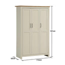 Lisbon 2 Piece Set (3 Door Wardrobe, 2 Drw Bedside) - Bedroom Sets