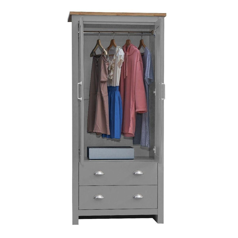 Lisbon 3 Piece Set (2 Door Wardrobe, 2+2 Chest, 2 Drw Bedside) - Bedroom Sets