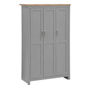 Lisbon 3 Piece Set (3 Door Wardrobe, 3+4 Chest, 1 Drw Bedside) Light Grey - Bedroom Sets