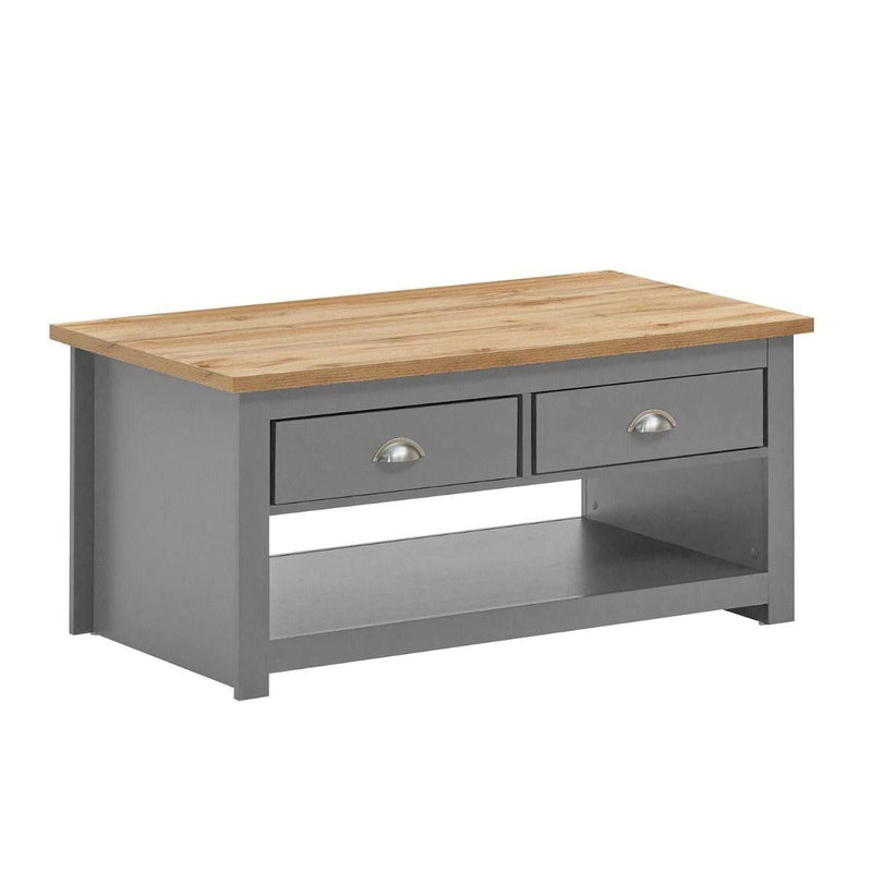 Lisbon 3 Piece Set (Corner TV Unit 2 Drawers, 1 Door & 3 Drawer Sideboard, 2 Drawer Coffee Table) Light Grey - Living Room Sets