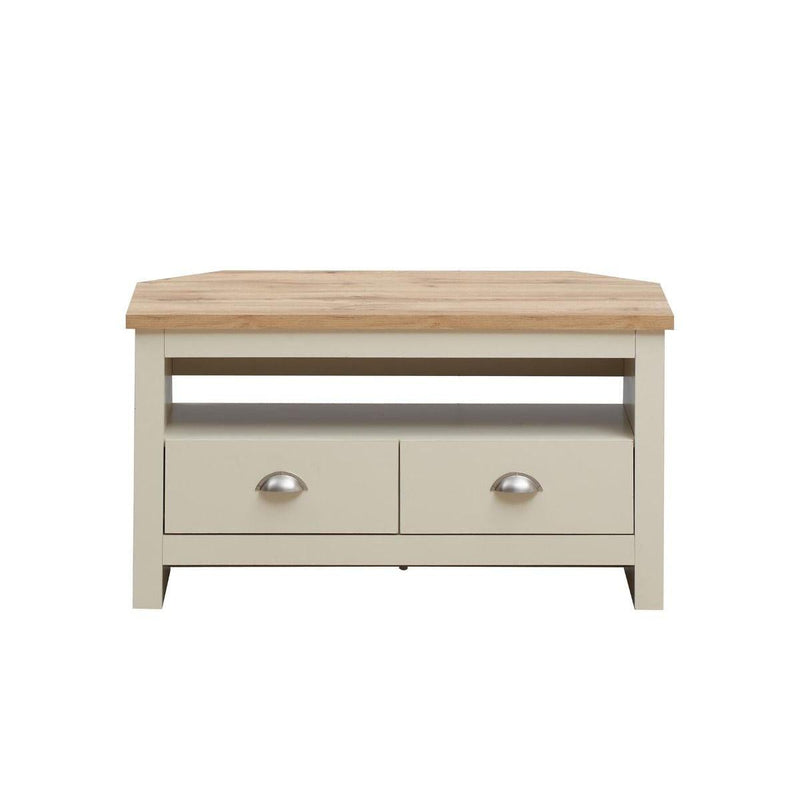Lisbon 3 Piece Set (Corner TV Unit 2 Drawers, 3 Doors & 2 Drawer Sideboard, 2 Drawer Coffee Table) Cream - Living Room Sets