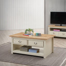 Lisbon 3 Piece Set (Corner TV Unit 2 Drawers, 3 Doors & 2 Drawer Sideboard, 2 Drawer Coffee Table) Cream - Living Room Sets