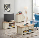 Lisbon 3 Piece Set (TV Unit  1 Door 1 Shelf, 1 Door & 3 Drawer Sideboard, 2 Drawer Coffee Table) Cream - Living Room Sets