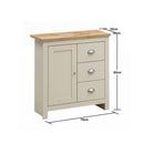 Lisbon 3 Piece Set (TV Unit  1 Door 1 Shelf, 1 Door & 3 Drawer Sideboard, 2 Drawer Coffee Table) Cream - Living Room Sets
