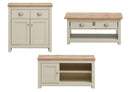 Lisbon 3 Piece Set (TV Unit  1 Door 1 Shelf, 2 Doors & 2 Drawer Sideboard, 2 Drawer Coffee Table) Cream - Living Room Sets
