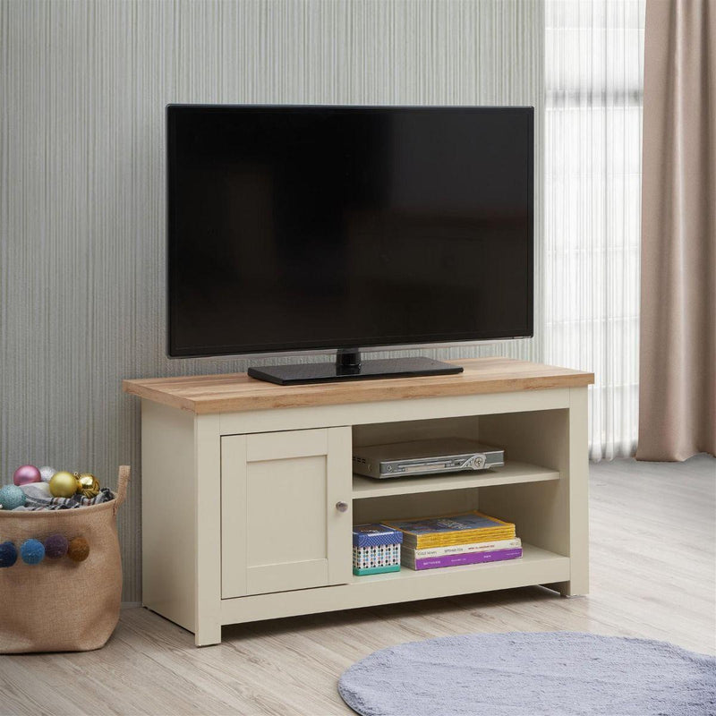 Lisbon 3 Piece Set (TV Unit  1 Door 1 Shelf, 3 Doors & 2 Drawer Sideboard, 2 Drawer Coffee Table) Cream - Living Room Sets