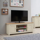 Lisbon 3 Piece Set (TV Unit  2 Doors 1 Shelf, 1 Door & 3 Drawer Sideboard, 2 Drawer Coffee Table) Cream - Living Room Sets