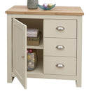 Lisbon 3 Piece Set (TV Unit  2 Doors 1 Shelf, 1 Door & 3 Drawer Sideboard, 2 Drawer Coffee Table) Cream - Living Room Sets