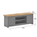 Lisbon 3 Piece Set (TV Unit  2 Doors 1 Shelf, 2 Door & 2 Drawer Sideboard, 2 Drawer Coffee Table) Light Grey - Living Room Sets