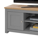 Lisbon 3 Piece Set (TV Unit  2 Doors 1 Shelf, 2 Door & 2 Drawer Sideboard, 2 Drawer Coffee Table) Light Grey - Living Room Sets
