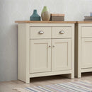 Lisbon 3 Piece Set (TV Unit  2 Doors 1 Shelf, 2 Doors & 2 Drawer Sideboard, 2 Drawer Coffee Table) Cream - Living Room Sets