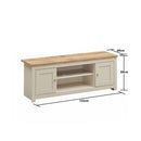 Lisbon 3 Piece Set (TV Unit  2 Doors 1 Shelf, 3 Doors & 2 Drawer Sideboard, 2 Drawer Coffee Table) Cream - Living Room Sets