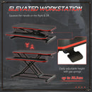 Black and Red Adjustable Standing Desk