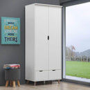 Pulford 2 Door Wardrobe with 2 Drawers - Cupboards & Wardrobes