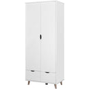 Pulford 2 Door Wardrobe with 2 Drawers - Cupboards & Wardrobes