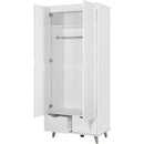 Pulford 2 Door Wardrobe with 2 Drawers - Cupboards & Wardrobes