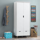 Pulford 2 Door Wardrobe with 2 Drawers - Cupboards & Wardrobes
