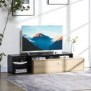 Chic Black Wood TV Stand With Storage