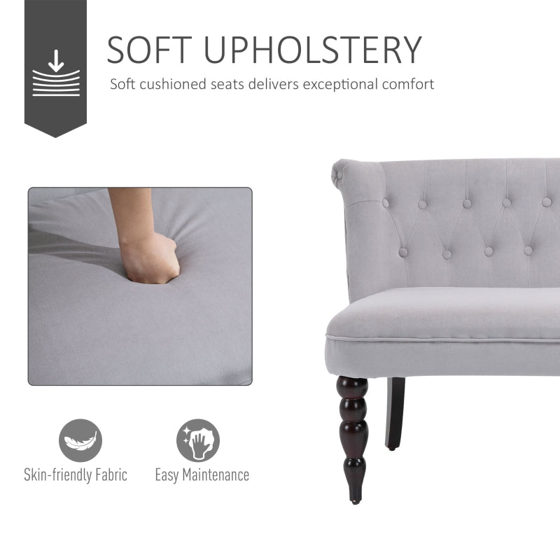 Vintage Grey Loveseat Without Arms